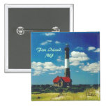 Fire Island Lighthouse Square Button