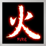 Fire Kanji Poster