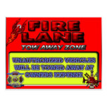 Fire Lane Tow Away Zone Post Cards