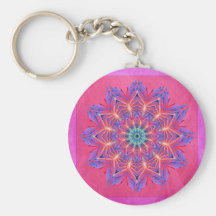 Fire Lotus Mandala Keychains