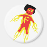fire man icon refrigerator magnet