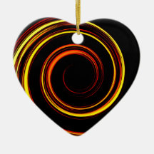Fire Orange Spiral Ornament