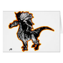 Fire outline black and white dragon cards