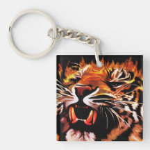 Fire Power Tiger keychains