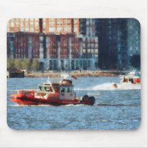 Fire Rescue Boat Hudson River Mouse Pads