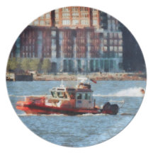 Fire Rescue Boat Hudson River Plates