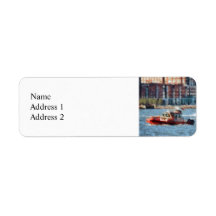 Fire Rescue Boat Hudson River Return Address Label