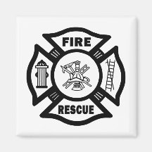 Fire Rescue Refrigerator Magnet