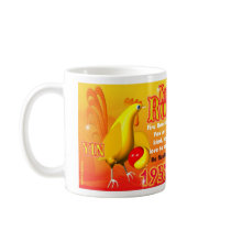 Fire Rooster 1957,2017 zodiac Mugs