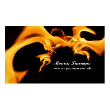 fire sign business card
