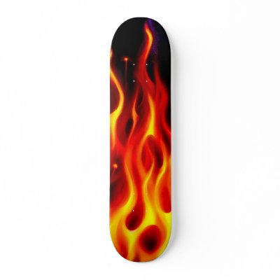 FIRE Skate Deck by hardartkustoms