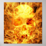 fire skull1 poster