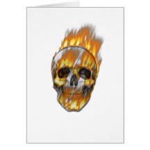 Fire Skull Card