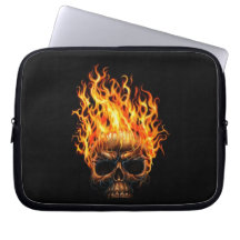 Fire skull laptop hoesje