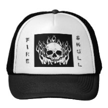Fire Skull Mesh Hat