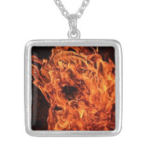 FIre Skull necklace