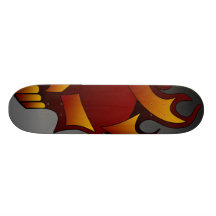 Fire Skull Skateboard