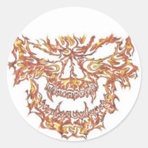 Fire Skull Sticker