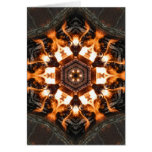 Fire tiles greeting card