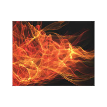 Fire Triangle Stretched Canvas Print