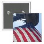 Fire Truck American Flag Aerial Tower Button