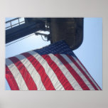 Fire Truck American Flag Aerial Tower