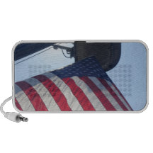 Fire Truck American Flag Aerial Tower Portable Speaker