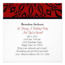 Fire Truck Birthday Party Invitations