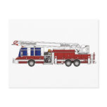 Fire Truck Ladder Postcards