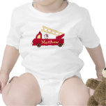 Fire Truck Puppy Personalized Baby Creeper T-Shirt