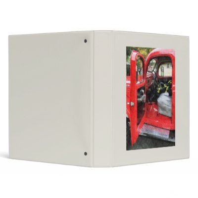 Fire Truck With Fireman's Uniform 3 Ring Binders by SusanSavad