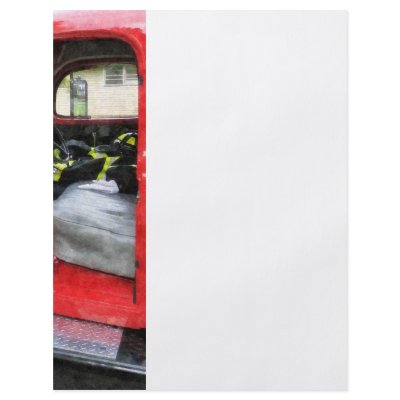 Fire Truck With Fireman's Uniform Full Color Flyer by SusanSavad