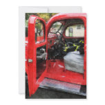 Fire Truck With Fireman's Uniform invitations
