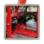 Fire Truck With Fireman's Uniform Ornament