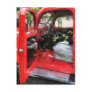 Fire Truck With Fireman's Uniform Post Cards