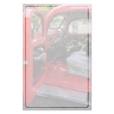Fire Truck With Fireman's Uniform Custom Stationery by SusanSavad