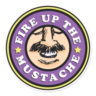 Fire up the Moustache Stickers! by rohdesign