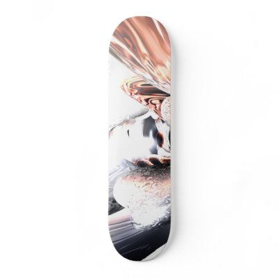 Fire Water Abstract Skateboard V3 by alexanderbutler