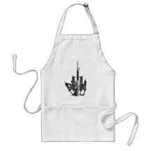 Firearm Middle Finger Aprons
