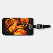 Fireball Abstract Art Address Tags For Bags