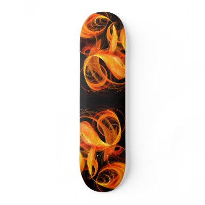Fireball Abstract Art Skateboard by OniArts