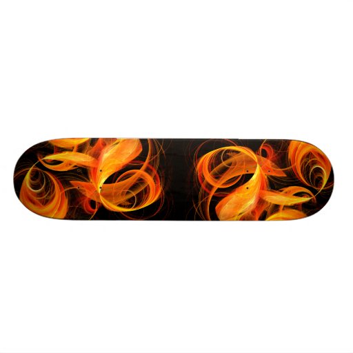 Fireball Abstract Art Skateboard