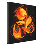 Fireball Abstract Art Wrapped Canvas Print