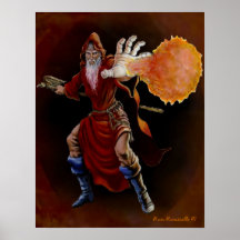 Fireball Wizard Print