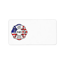 Firefighter 9/11 Never Forget 343 Address Label