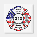 Firefighter 9/11 Never Forget 343 Fridge Magnets