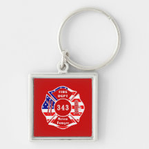 Firefighter 9/11 Never Forget 343 Key Chains