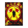 Firefighter Abstract Postcard