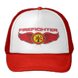 Firefighter Badge and Wings Trucker Hats