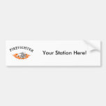 Firefighter Bull Dog Tough Bumper Sticker